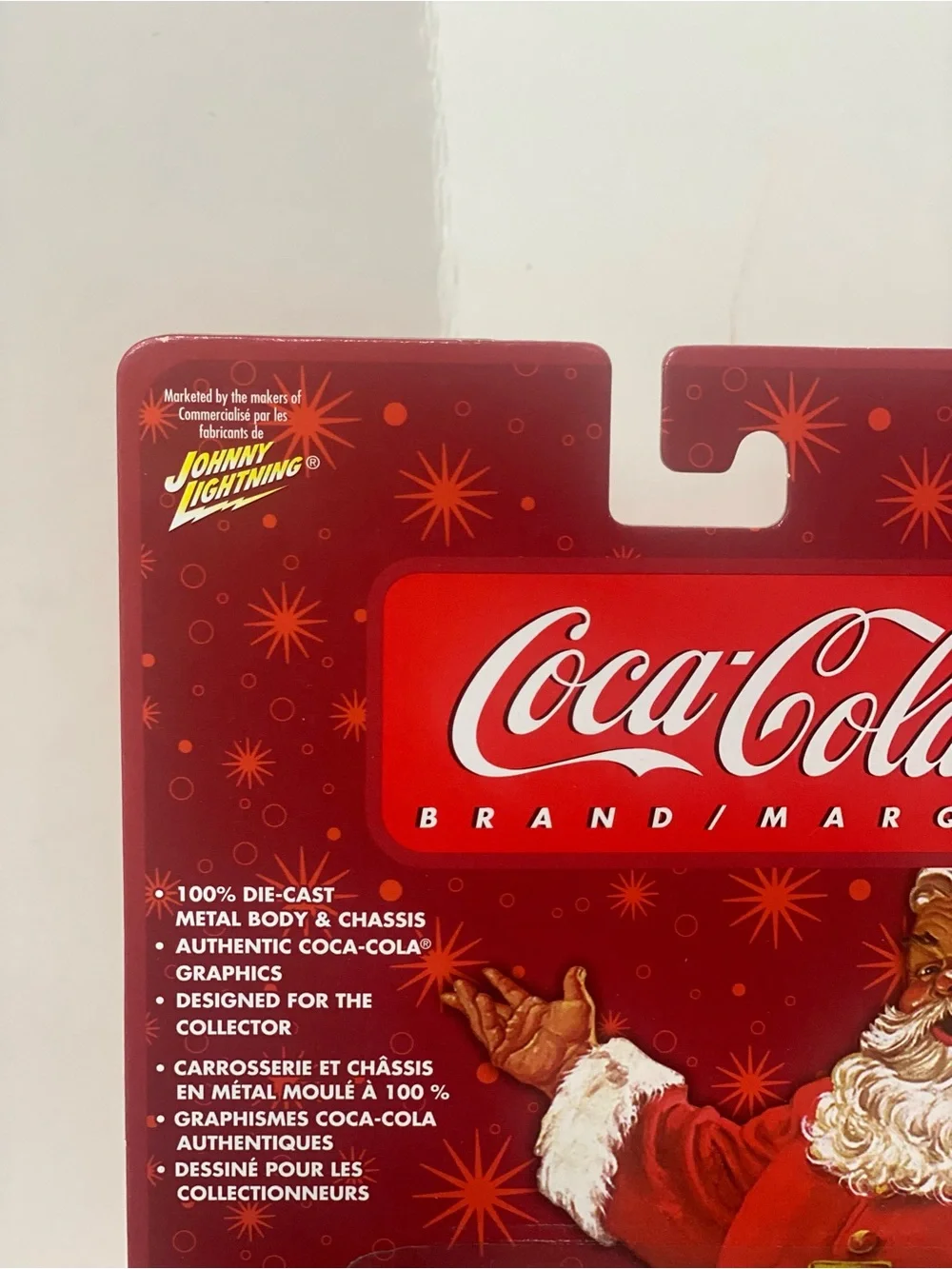 Johnny Lightning Die Cast 1965 Volkswagen Beetle Coca Cola Brand Ho Ho Ho on Car